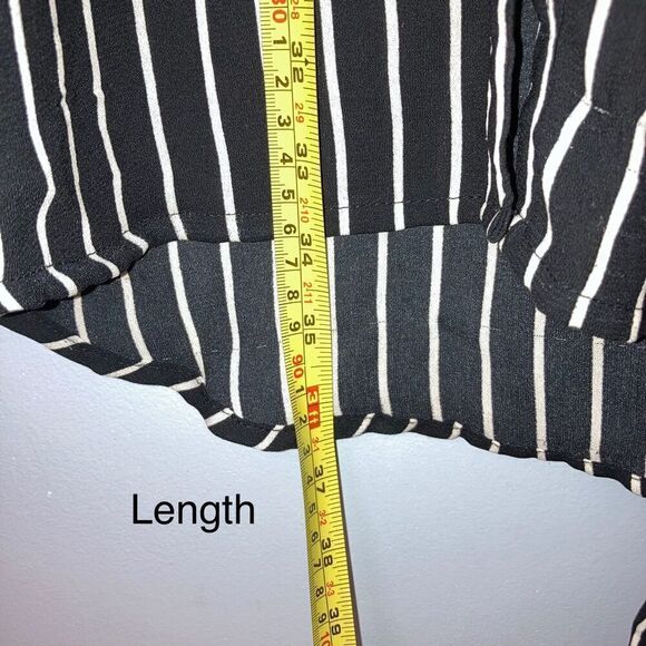 Japna, Sleeveless Vertical Striped Tunic Style Button Up Dress, Junior’s Small - Picture 7 of 8